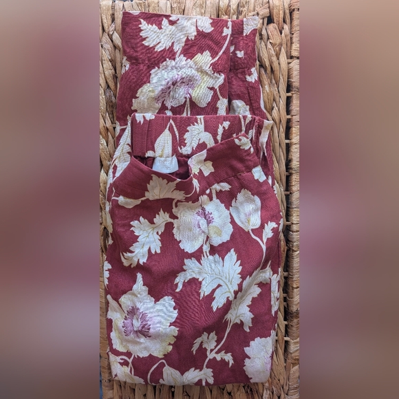 Posse Emma Floral Print High-Waisted Linen Midi Skirt XS - Picture 10 of 13